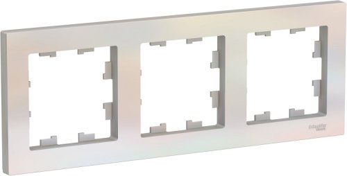 Рамка универсальная Systeme Electric AtlasDesign 3-м. жемчуг фото Рамка универсальная Systeme Electric AtlasDesign 3-м. жемчуг картинка